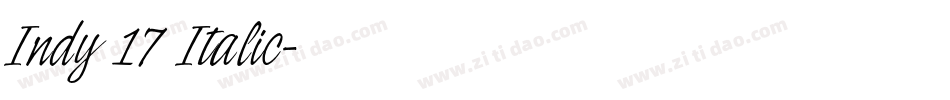Indy 17 Italic字体转换